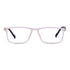 Vogily Eyewear - Zero Power Blue Cut Computer Glasses | Anti Glare, Lightweight & Blocks Harmful Rays | UV Protection Specs | Men & Women | Medium | Rectangular, Black & White - TR 1048